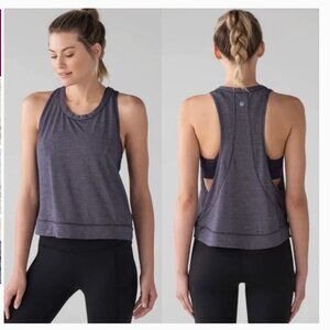 Lululemon Pace Perfect Tank Top - Heathered Midnight Navy / Midnight Navy